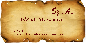 Sziládi Alexandra névjegykártya
