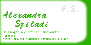 alexandra sziladi business card